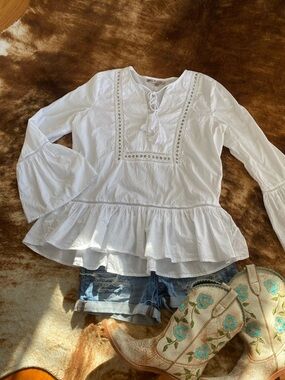 Seven7 boho peasant top blouse